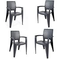 CREVICOSTA QUALITY MARK MARCAS DE CALIDAD Lote 4 SILLAS Caribe Resina. Antracita